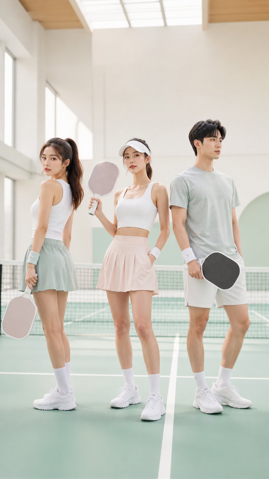 DinkFit AI reels cover with pickleball outfits
